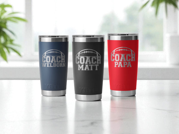 Custom Football Coach Tumbler