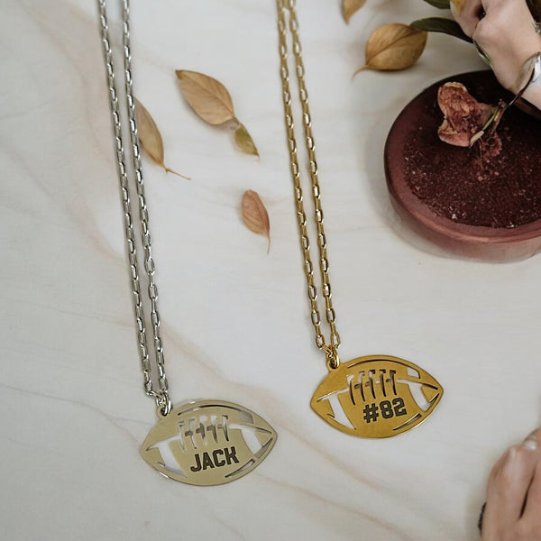 Personalized Football Necklace