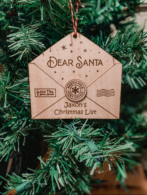 Letter to Santa ornament