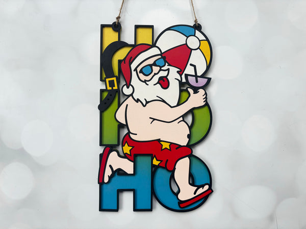 Santa Front Door Sign