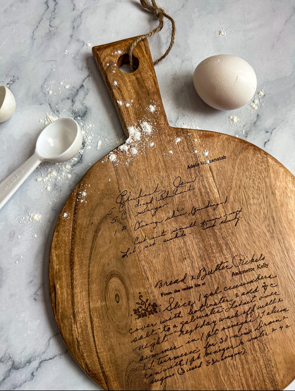 Recipe cutting board