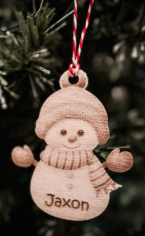 Snowman Name Ornament