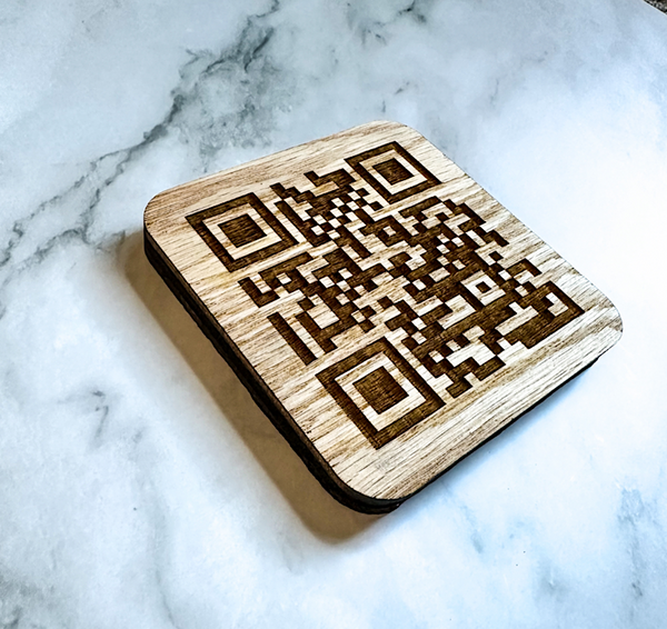 Wood Business QR Code Signs